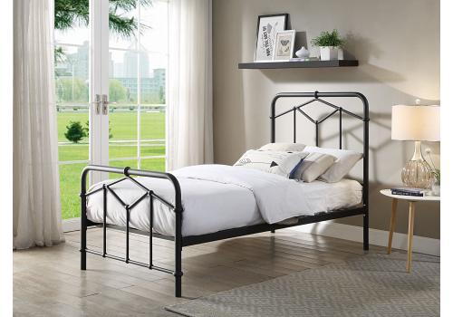 3ft Single Retro bed frame,black,metal.Rustic,industrial tubular 1